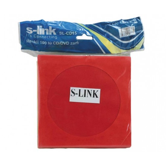 S Link SL-CD15 CD Zarfı 100'lü Renkli