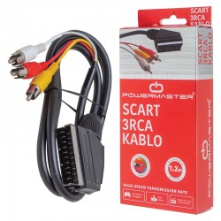 Scart 3Rca Standart 1,2 Metre Kablo  