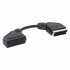 SCART ERKEK SCART DİŞİ ARA KABLO 20 CM POWERMASTER