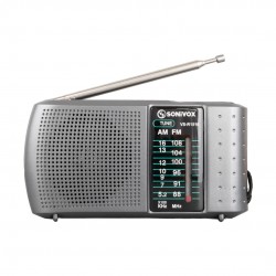 SONIVOX VS-R1516 GRİ RENK ANALOG RADYO