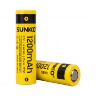 SUNKKO 3.7 VOLT 1200 MAH 18650 ŞARJ EDİLEBİLİR PİL (2Lİ PAKET)