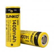 SUNKKO 3.7 VOLT 1400 MAH 18500 ŞARJ EDİLEBİLİR PİL (2Lİ PAKET)