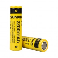 SUNKKO 3.7 VOLT 2200 MAH 18650 ŞARJ EDİLEBİLİR PİL (2Lİ PAKET)