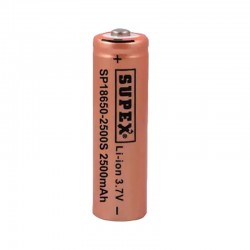 SUPEX 18650-2500S 3.7V 2500 MAH BAŞLI LI-ION PİL