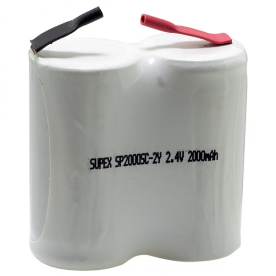 SUPEX 2'Lİ YANYANA SÜPÜRGE PİLİ 2.4 V 2000 MA