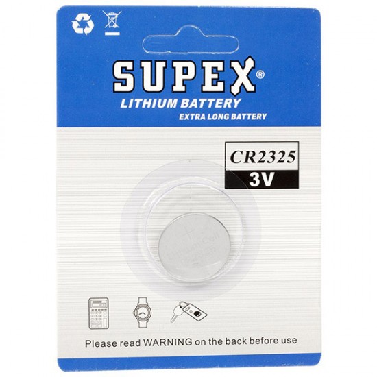 Supex CR2325 3 Volt Lityum Pil Tekli