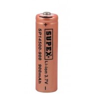 SUPEX SP14500-900S LİTYUM ION 3.7V 900MAH ŞARJ EDİLEBİLİR BAŞLIKLI PİL