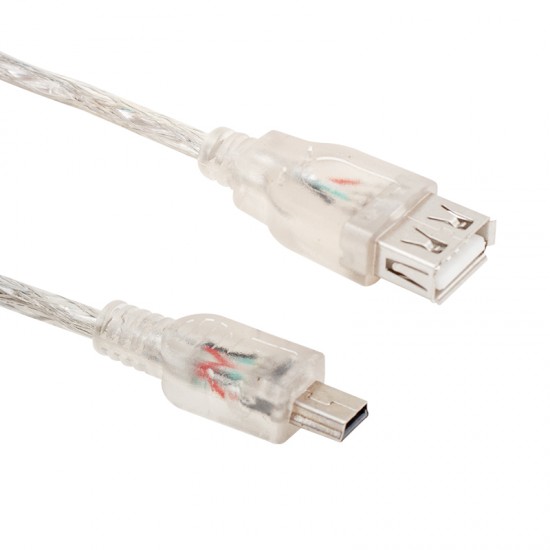 USB 5 PİN ERKEK-USB DİŞİ 1 METRE KABLO MAVİ PRIGE