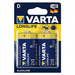 Varta Longlife Power Alkalin Büyük D Boy Pil 2'li Paket 