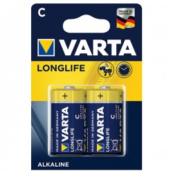 Varta Longlife Power Alkalin Orta C Boy Pil 2'li Paket 