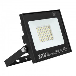 ZMR 30 WATT 6500K IP66 150* IŞIK AÇISI 220 VOLT SİYAH SLİM KASA LED PROJEKTÖR